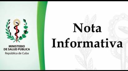 Nota informativa del Minsap