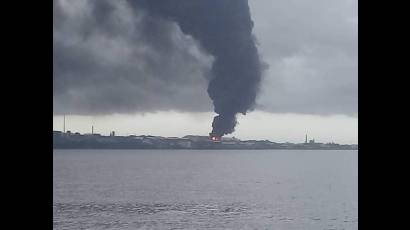 Incendio en zona industrial de Matanzas