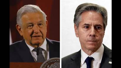 Andrés Manuel López Obrador y Anthony Blinken