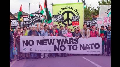 Manifestación en repudio a la expansión de la OTAN