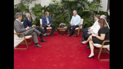 El Primer Secretario del Comité Central del Partido y Presidente de la República, Miguel Díaz-Canel Bermúdez,  recibió al Secretario General Iberoamericano, Andrés Allamand Zavala
