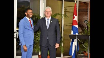 Como primera actividad de la visita oficial a Granada, el Presidente de la República, Miguel Díaz-Canel Bermúdez,  sostuvo conversaciones oficiales con el primer ministro Dickon Mitchell