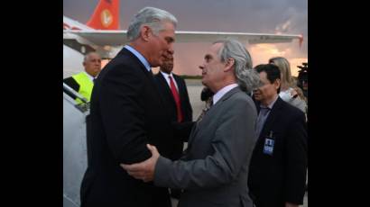 Miguel Díaz-Canel llega a Argentina