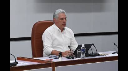 Primer Secretario del Comité Central del Partido Comunista y Presidente de la República de Cuba, Miguel Díaz-Canel Bermúdez.