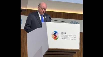 El titular cubano intervino en el encuentro a nombre del grupo 77 + China