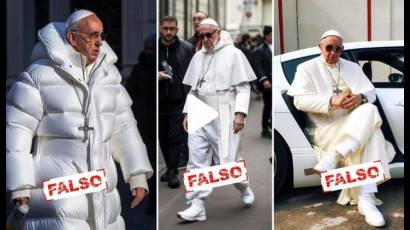 Fotos falsas del Papa