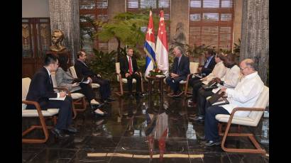 Recibimiento del ministro de Relaciones Exteriores de Singapur