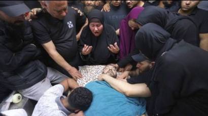 Funeral de uno de los tres palestinos asesinados