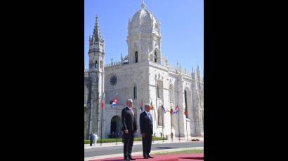 Díaz-Canel Bermúdez recibido por su homólogo de Portugal