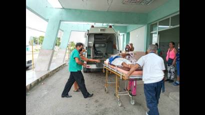 Ee contabilizaron 11 pacientes, seis politraumatizados fueron trasladados hacia el Hospital Miguel Enríquez en la capital cubana