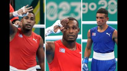 Arlen López ,Julio César La Cruz  y Saidel Horta