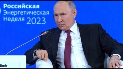 Vladimir Putin en el Foro Internacional Semana de la Energía 2023