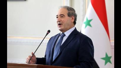 Canciller sirio rechaza acciones de Israel contra Palestina