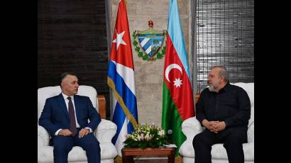 El miembro del Buró Político y primer ministro, Manuel Marrero Cruz, recibió este miércoles a Teymur Musayev, titular de Salud de la nación azerí
