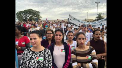 Marcha unida, en cuadro apretado por Palestina