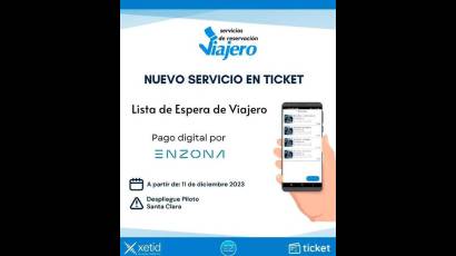 Nuevo servicio de Ticket: Lista de espera de la Empresa Viajero