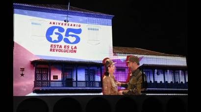 Acto por el  aniversario 65 del triunfo de la Revolución cubana