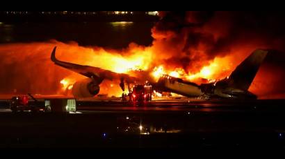 Incendio en el vuelo JAL-516 de Japan Airlines