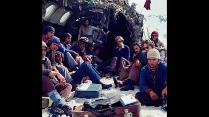 Foto en el set de la película de Bayona para Netflix, La sociedad de la nieve