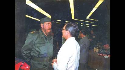 Rolando con Fidel