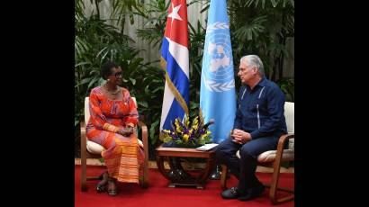 Presidente cubano dialoga con directora ejecutiva de ONUSIDA (+Post)