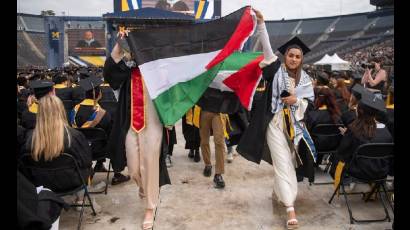 Desafíos pro Palestina  en graduaciones de EE. UU.