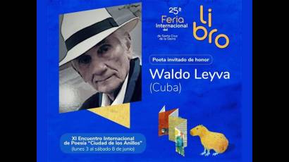 Poeta cubano recibe homenaje en Feria del Libro de Bolivia