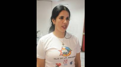 Dayne Darlen González Sábado, primera secretaria del comité municipal de la Unión de Jóvenes Comunistas, en Isla de la Juventud