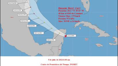 Beryl: muy próximo a la península de Yucatán