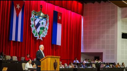 Miguel Díaz-Canel Bermúdez pronuncia las palabras de clausura del 3er período de sesiones de la Asamblea Nacional en su 10ma legislatura