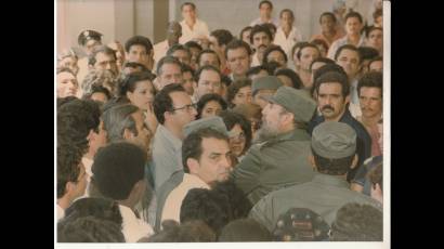Como parte de la celebración del 26 de julio de 1986, el Comandante en Jefe.