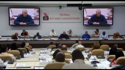 Cumplimiento de acuerdos a debate en el VIII Pleno del Comité Central