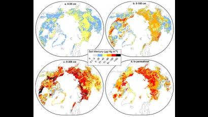 Halladas enormes cantidades de mercurio en el permafrost del Norte