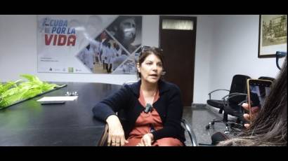 Yilian Jiménez Expósito, jefa del departamento de colaboración que Cuba recibe, de la dirección de relaciones internacionales del Ministerio de Salud Pública