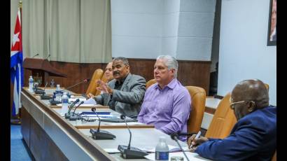 El presidente de la República, Miguel Díaz-Canel Bermúdez