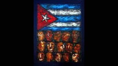 Obra Gente y bandera de Eduardo Roca (Choco)