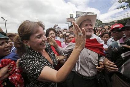 Xiomara Castro en una manifestación popular