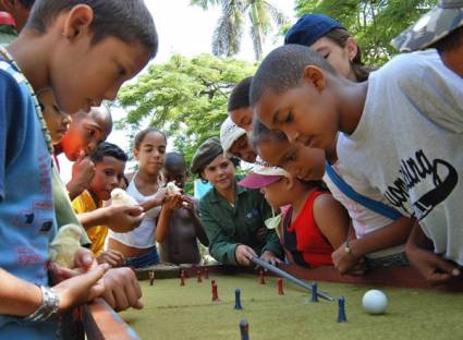 Recreación infantil en el verano