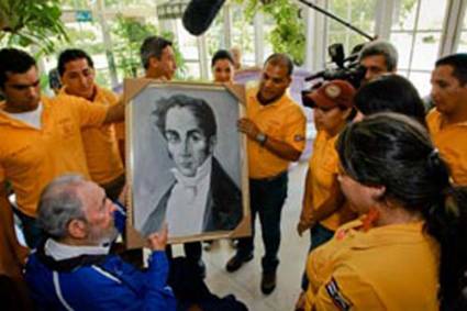 Fidel y jóvenes abogados venezolanos