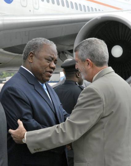 Rupiah Bwezani Banda, mandatario de la República de Zambia en visita oficial a Cuba