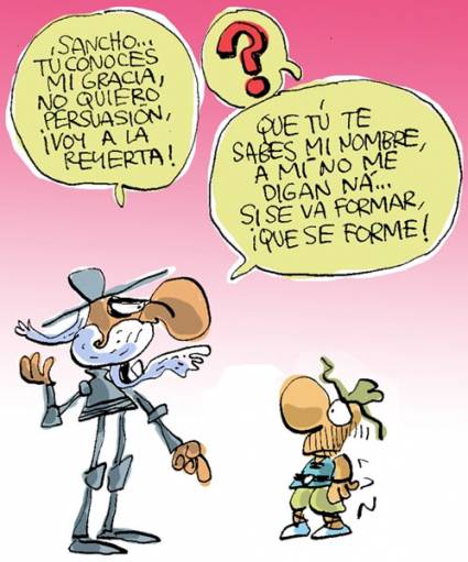 Caricatura sobre lengua española