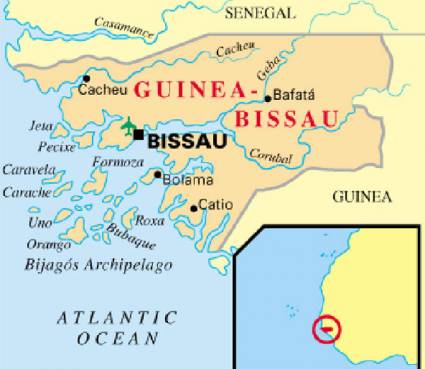 Mapa de Guinea Bissau