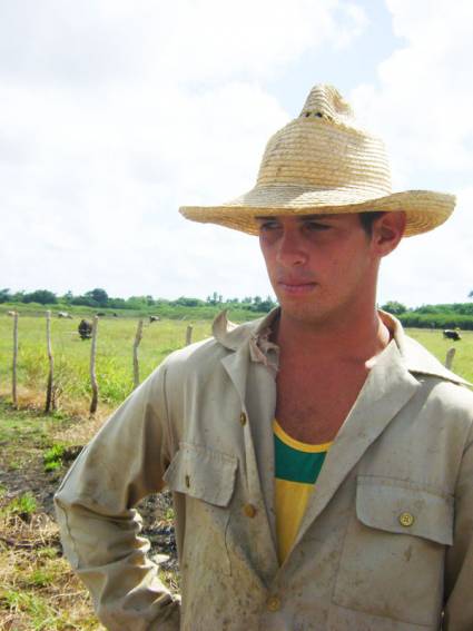 Dany Rivero García, joven campesino Vanguardia Nacional de Villa Clara