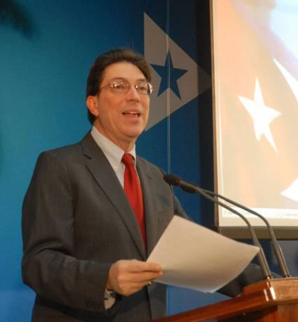 El canciller cubano Bruno Rodríguez Parrilla, en conferencia de prensa