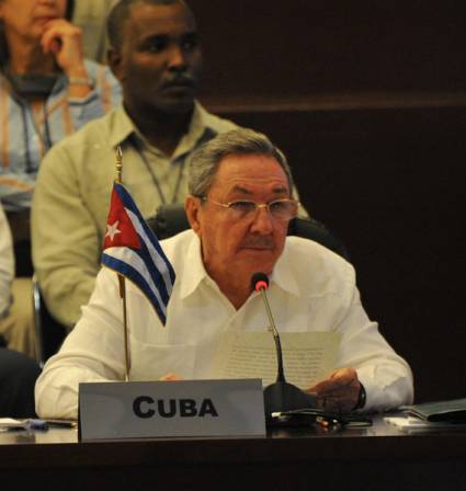 Raúl Castro durante su intervención en la Cumbre de la Unidad de América Latina y el Caribe
