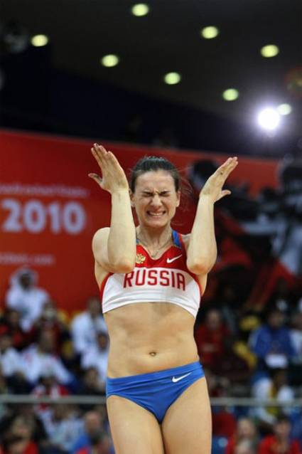 Yelena Isinbayeva queda fuera del podio en Doha 2010