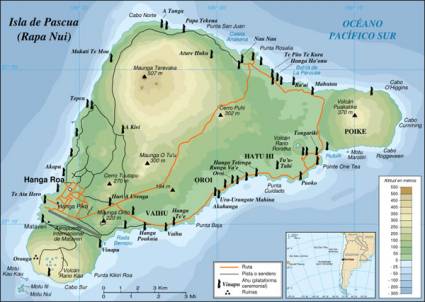 Mapa de la Isla de Pascua