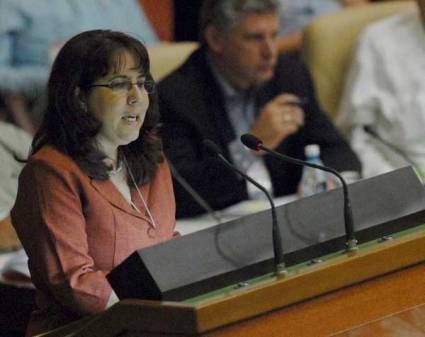 Liudmila Álamo Dueñas, primera secretaria de la Unión de Jóvenes Comunistas