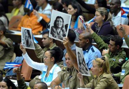 El Che en el IX Congreso de la UJC