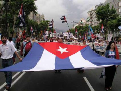 Manifestación por Cuba ante el Europarlamento